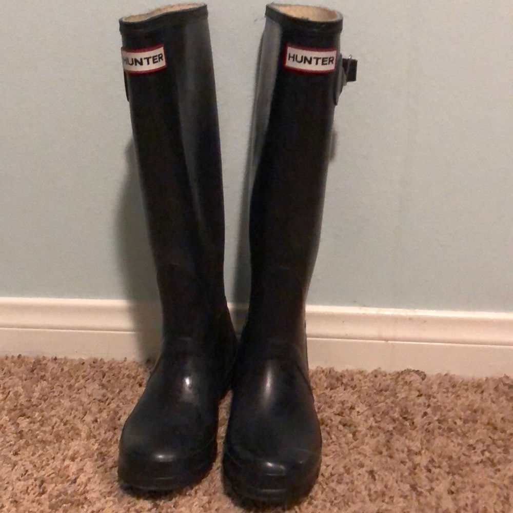 Black Hunter tall rain boots Sz 5